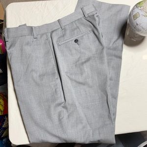 Men’s Grey Wool Slim Fit Dress Pants